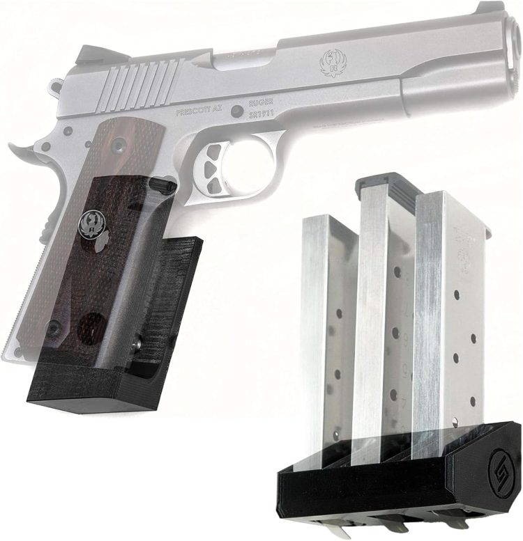 Spartan Mounts Wall Display Mount for 1911 Pistol and 1911 Magazine