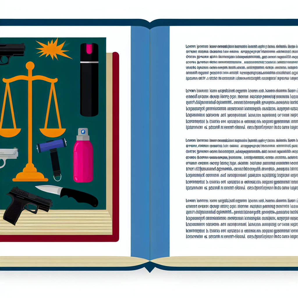 Legal Considerations When Using Self-Defense Weapons